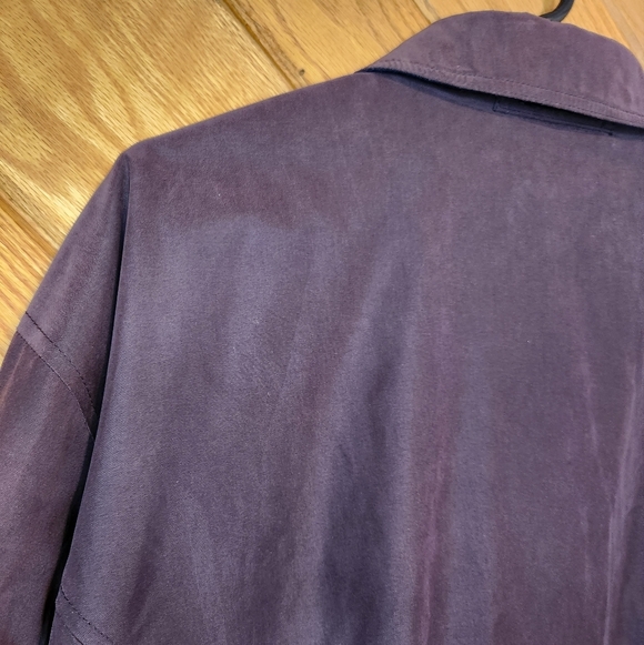 Liz Claiborne purple microfiber hoodless  zip up jacket size large - Picture 10 of 16